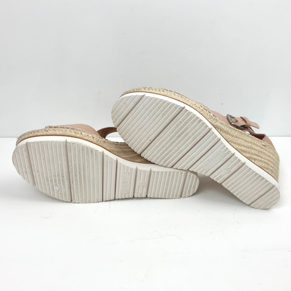 New Gentle Souls by Kenneth Cole Elyssa Easy T-Strap Wedge Sandals Sz 9 - Picture 10 of 16